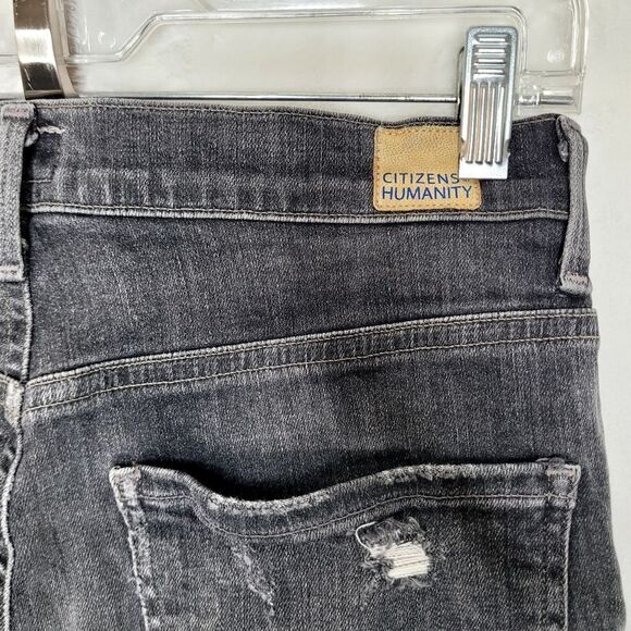 Citizens of Humanity Distressed Carlie Crop High Rise Skinny Jeans Size 29 - Picture 9 of 14